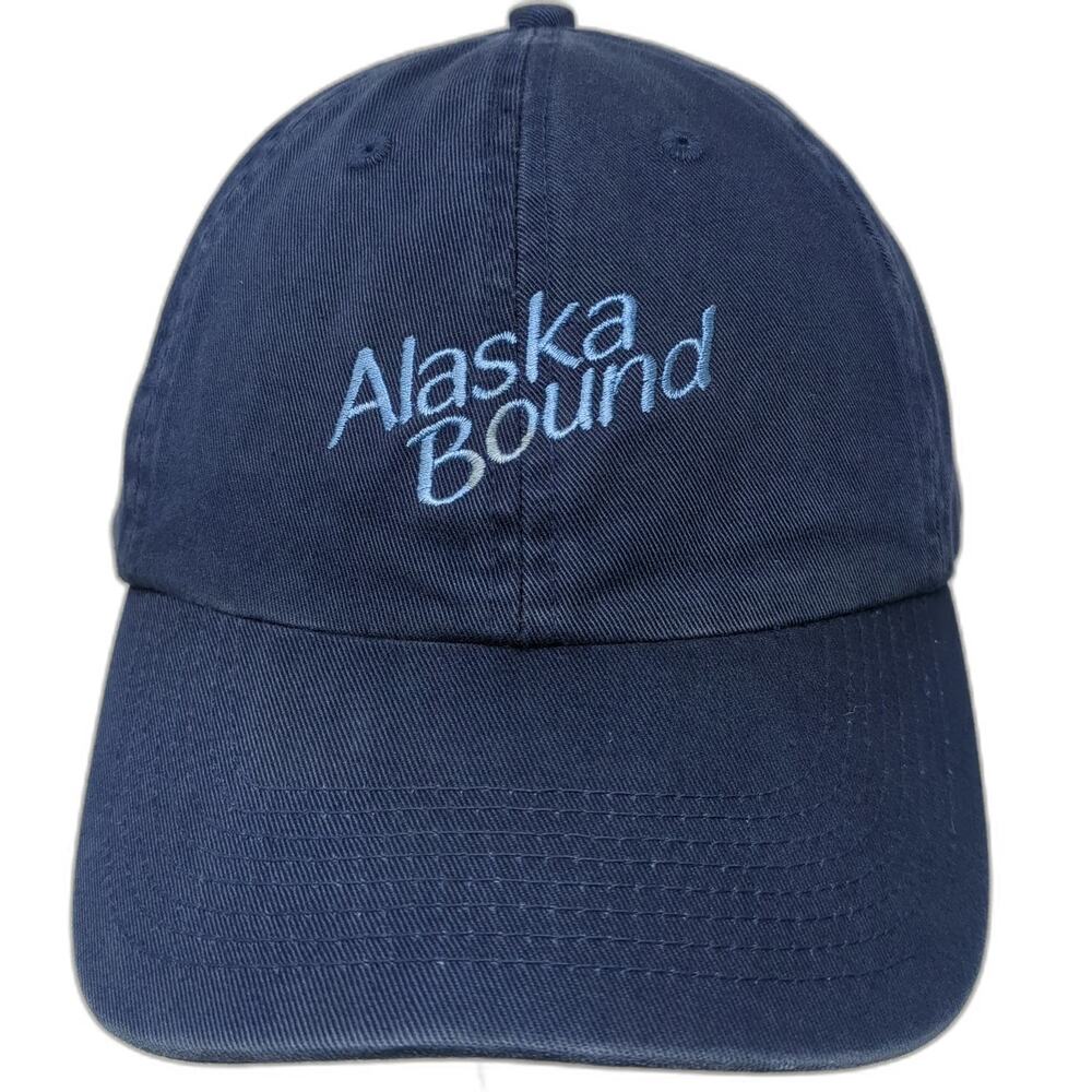 Fahrenheit Baseball Cap Blue One Size Alaska Bound Embroidered Hat Slideback